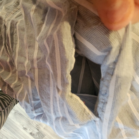 Sonoma Gray and White Striped Casual Dress Size XL Euc - Picture 5 of 6